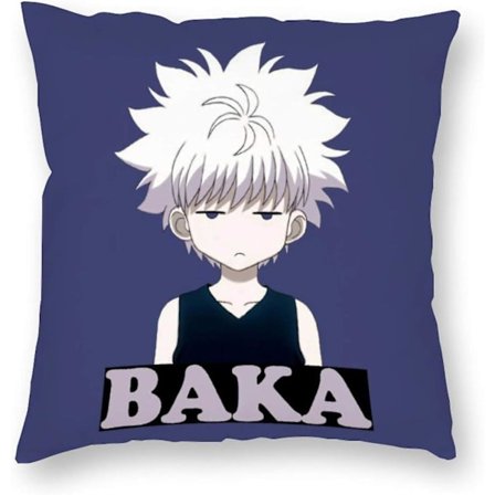 Kuddfodral HxH Killua Baka Dekorativ Kuddeöverdrag Heminredning Kvadratisk 18 x 18 tum Kuddfodral
