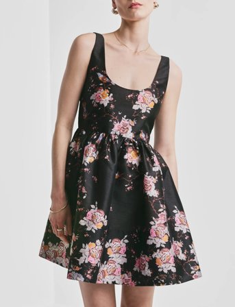 by Ti Mo Taffeta Mini Dress - Black - L