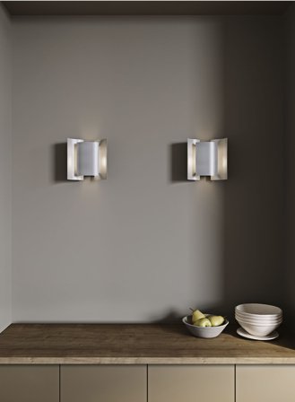 Butterfly vegglampe - aluminium