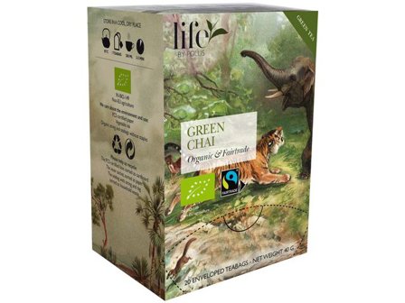 life BY FOLLIS Te Grönt chai 20/fp - Lyreco - Kök och servering - Kaffe och te - Te