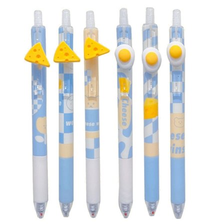6 st Infällbara Neutrala Pennor Havssalt Ost Gelbläck Pennor 0,5 mm Signaturpennor Skolmaterial för Journalföring Skrivande