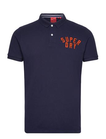 Applique Classic Fit Polo Polos Short-sleeved Marineblå Superdry*Betinget Tilbud