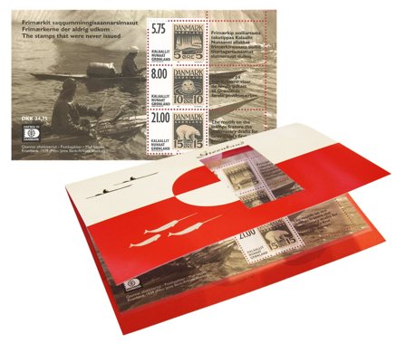 Grønland 2001 - AFA 382 - Miniark i folder - Postfrisk