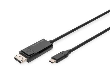 Digitus USB Type-C to DisplayPort Bidirectional max Resolution 8K 30Hz lenghts 2m Black NS