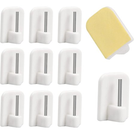 Självhäftande krokar fönsterkrokar självhäftande, vita självhäftande nätgardinkrokar plast PVC klibbiga fönster självhäftande krokar plast klibbiga 