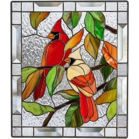 Värikäs lasimaalattu ikkunakoriste, kolibri