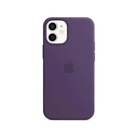 Silikone iPhone 12 Mini Cover med MagSafe - Beskyttende Stødsikkert Cover Lys Lilla