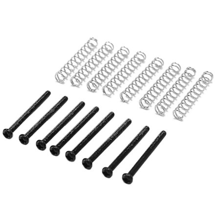 8 kpl M3x30mm Sähkökitaran Humbucker-mikrofonin Korkeuden Säätöruuvit ja Jouset - Musta