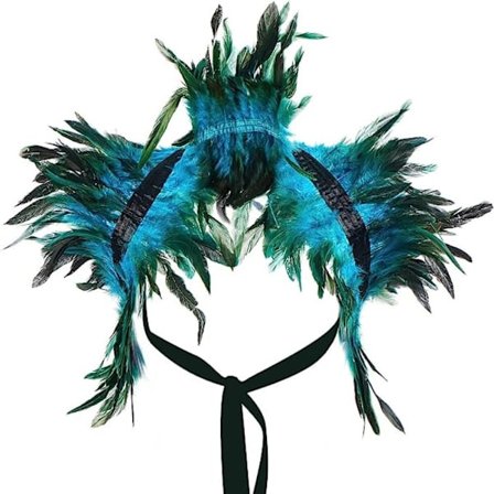 Fjærkappe Fjærsjal LAKE BLUE