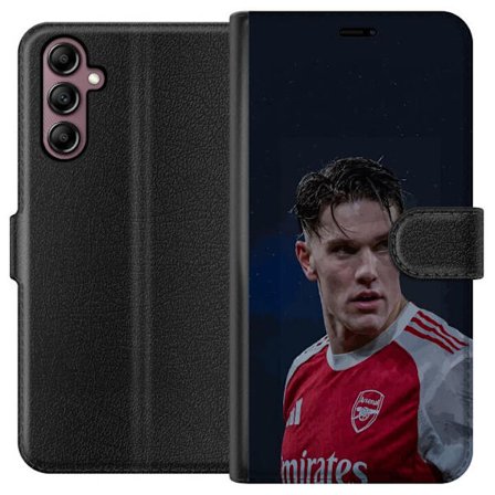 Yhteensopiva Lompakkokotelo Samsung Galaxy A14 5G Pastellivärikkäät sateenkaaret, joissa on valkoiset tähdet ja pehmeä väriero taivaallisessa unelmahi