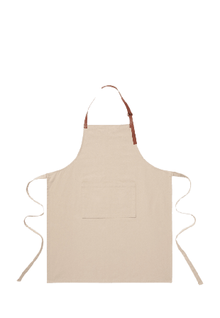 Åhléns Home Förkläde med skinndetaljer MADS Kökstextil Beige ONESIZE