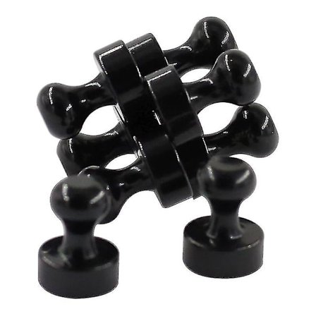 Jääkaappimagneetti, 12 X 16 Mm Mustat Neodyymimagneettiset Push-Pinnit