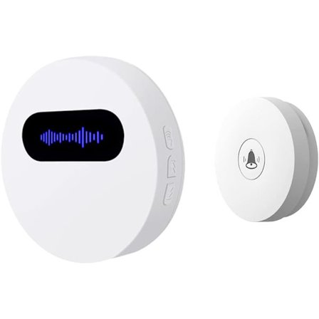 Trådlös Dörrklocka Självförsörjande Batterilös Utomhus Vattentät Klocka Dörrklocka Trådbunden Elektrisk Klocka med Stickkontaktmottagare, 58 Melodier 