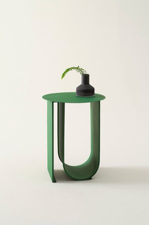 Jotex - Sidebord, Diameter 40,5 Cm Grønn matt svart - LOSTALLO - Kjøp Sidebord & småbord hos Jotex