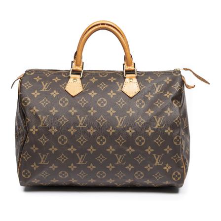 Louis Vuitton Vintage, Pre-owned Speedy 35 Monogram Handbag Bruin, Dames, Maat:ONE Size