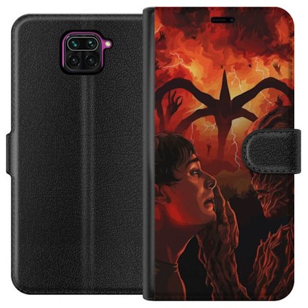 Yhteensopiva Lompakkokotelo Xiaomi Redmi Note 9 Satumaista moskeijaa pastelliväreillä, roikkuvilla lyhdyillä, tähdillä ja puolikuulla pilvien jou