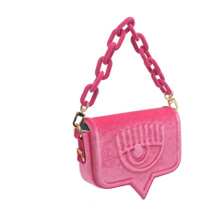 Chiara Ferragni Collection, Collection Eyelike small velvet Różowy, Kobieta, Rozmiar: ONE Size