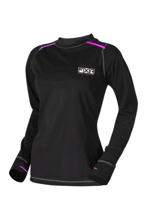 Unterhemd FXR Vapor Damen Schwarz/Pink S