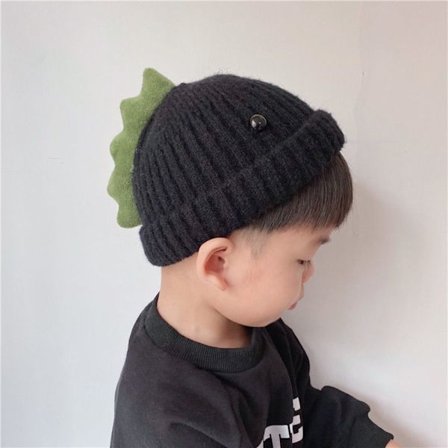 Baby strikket lue for barn Beanie Cap SVART