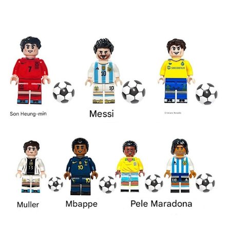 Top fodboldstjerner samlet! 7 Gruppe B fodboldstjerne byggeklodser, inklusive Messi, Ronaldo og Son Heung-min!