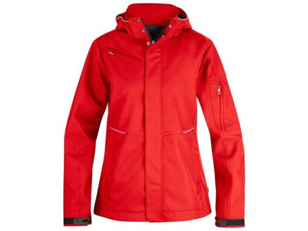TEXSTAR Softshelljacka WJ80 dam röd L - Lyreco - Arbetskläder - Arbetsjackor - Softshelljackor