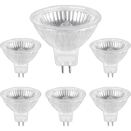 Halogenpære Gu5.3 50w 220v, 680lm Varm Hvid 2700k Dæmpbar, Mr16 Halogen Spotpære, Pakke med 6 [DB]