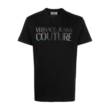 Versace Jeans Couture T-Shirts , Zwart , Heren , Maat: L