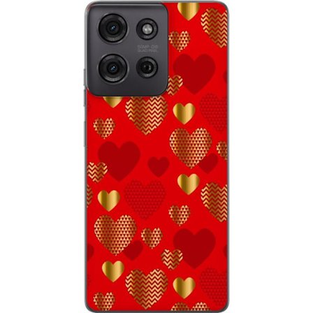Kompatibel Mobilcover til Motorola Motorola Moto G75 GoldenHearts