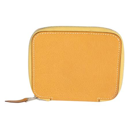 Hermès Vintage, Hermes Natural Vache Liegee Azap Compact Wallet Phw Geel, Dames, Maat:ONE Size,leather
