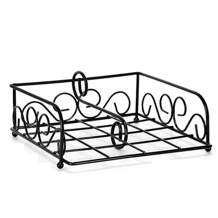 Serviettholder for bord, serviettholder for spisebord, svart