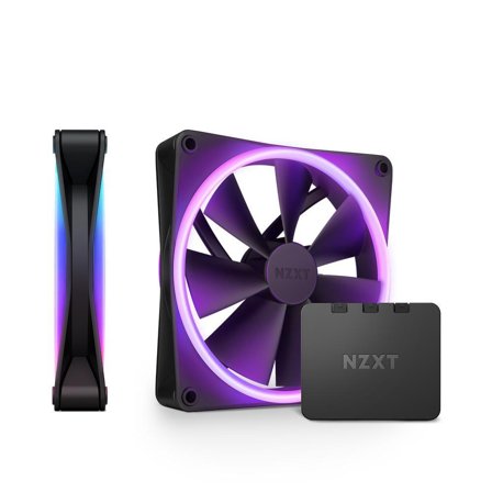 NZXT F140 RGB DUO 2-pack & RGB Controller - Black - Kabinettvifte - 140 mm - 36 dBA