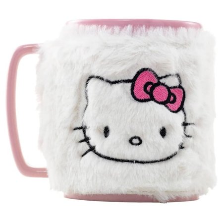 Hello Kitty Fluffig Mugg One Size Pastellrosa/Vit/Svart