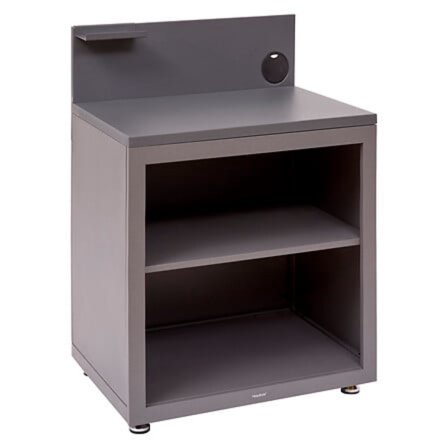 Ulkokeittiön hyllykkö, grafiittiteräs, 80x60x110 cm