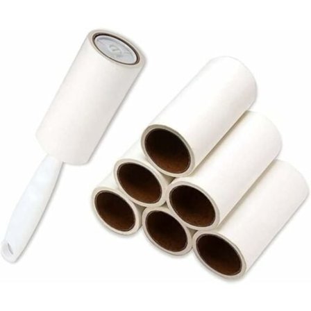 Fnugrulle, klæbrig børste til kæledyrshår, selvklæbende fnugbørste til tøj, tæpper, autostole, støv.