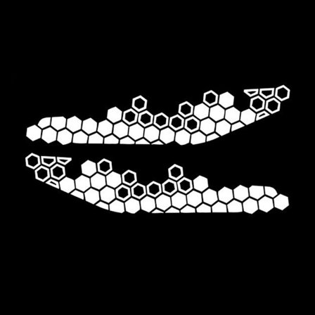 Motorcykel Dekorativt Klistermærke Honeycomb Decals HVID