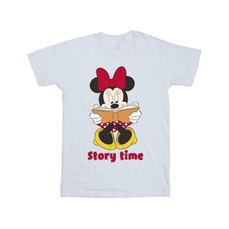 Disney Mens Minnie Mouse Story Time T-Shirt M Vit