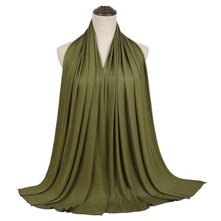 1 stk Hijab skjerf For muslimske kvinner Sjal Hijabs Modal Woman Turba Army green