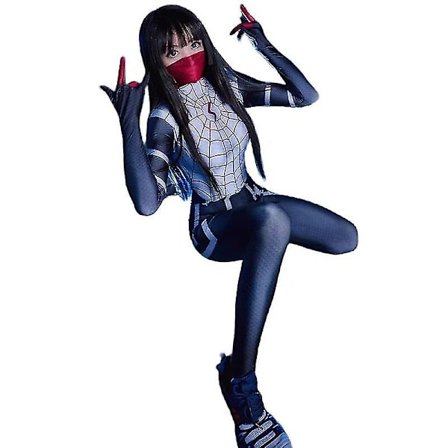 Cindy Moon Silk Cosplay Supersankari Hämähäkkimies Silk Cosplay Puku Body Naiset Tytöt Zentai Halloween Puku Aikuisille Lapsille