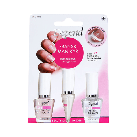Depend Fransk Manikyr Kit Nagelvård Dam ONESIZE