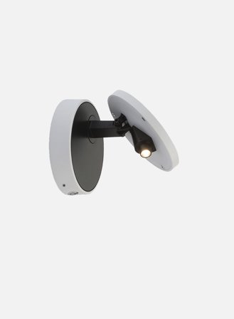 Dot vegglampe - hvit/sort