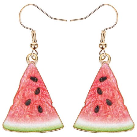 1 Par Vandmelon Novelty Øreringe Vandmelon Øreringe Frugt Øreringe Hængende Smykker