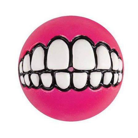 Rogz Ball med Tenner, Rosa - 4,9cm