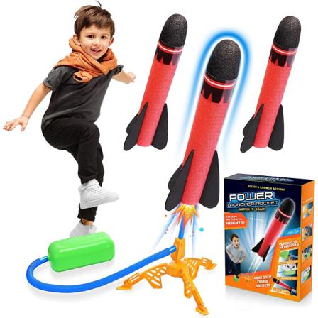 Stomp Rocket set 3-12-vuotiaille pojille, ulkopuutarhalahja 4-10-vuotiaille lapsille