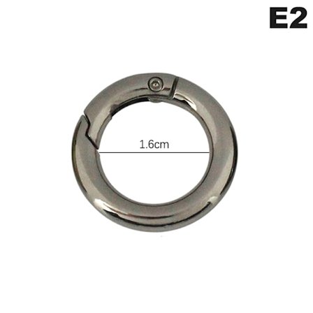 Spring Gate O Ring, der kan åbnes Nøglering Nøgle Lædertaske Håndtaske Bel