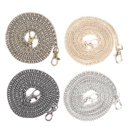 100 cm ersättningsrem för kvinnor, axelremsväska, kedja, svart