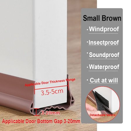 100 cm Dør Bund Tætningsliste Støjreduktion LILLE BRUN