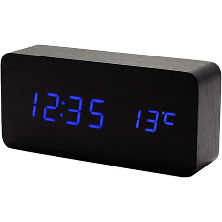 Trädigitalklocka - Multifunktionell LED-väckarklocka med Ti