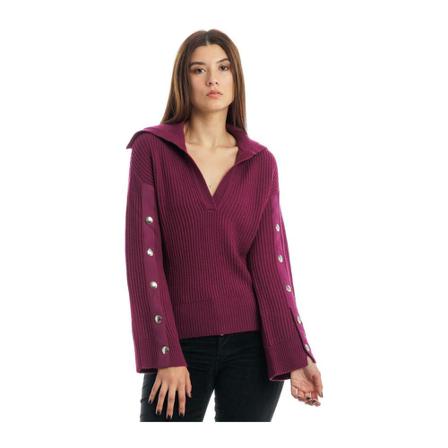 Liu Jo V-neck Strik Lilla, Dame Striktrøjer