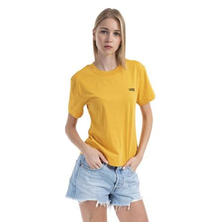 Vans, Koszulka damska Junior V Boxy Vn 0A4Mfllsv Żółty, Kobieta, Rozmiar: S