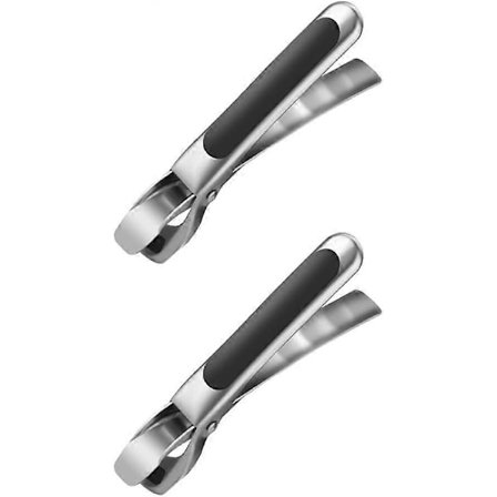 2-pak rustfri stål anti-skoldnings tang, varm skål tang anti-varme tang til varm skål, mikroovn, ovn, gryder MKW